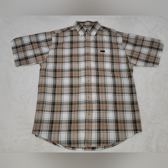 Carhartt Casual Button Down Shirt Tan and Black - Picture 1 of 8